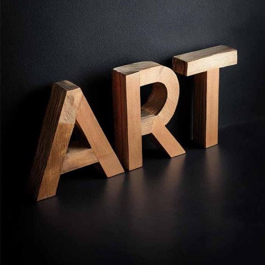 Буквы из дерева